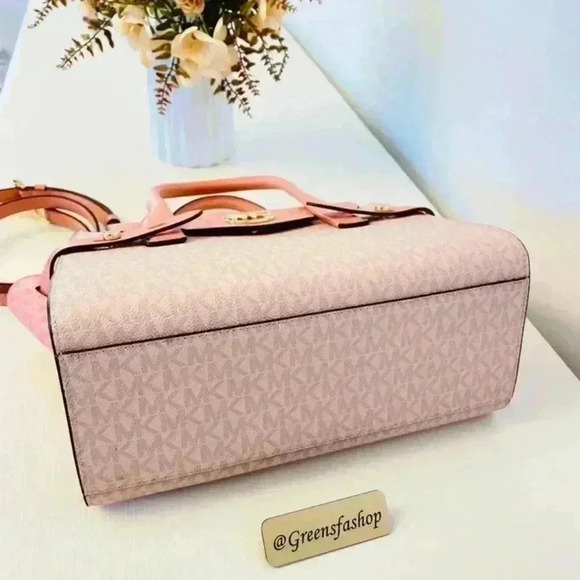 Michael Kors Purse Carmen Medium Flap Satchel shoulder bag sherbert new - Picture 9 of 9